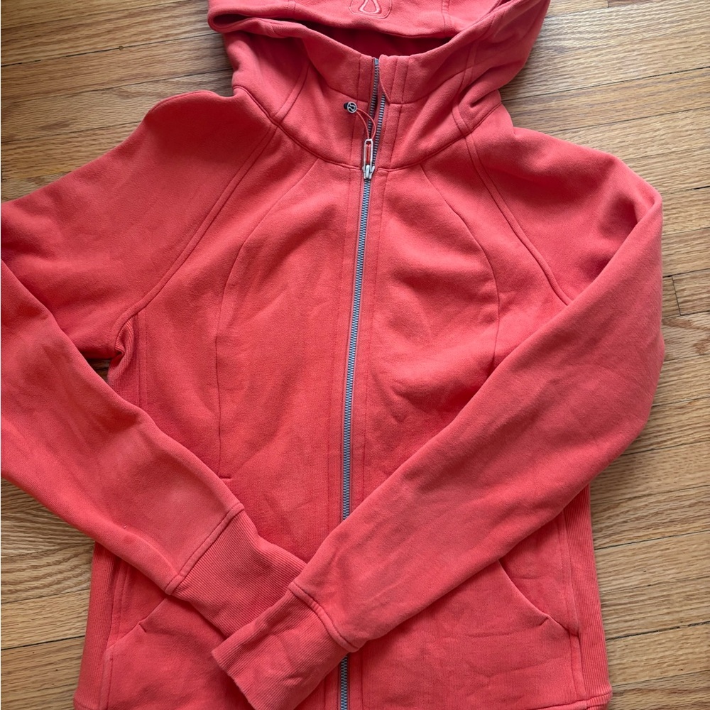 Lululemon Scuba Coral Zip-Up Hoodie